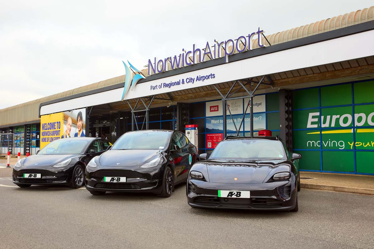 Electric fleet at Norwich Airport